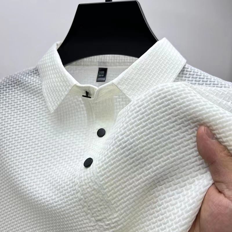 Mesh Ice Silk Short Sleeve Shirt