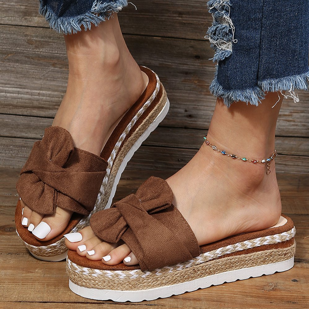 Bow Platform Summer Sandals